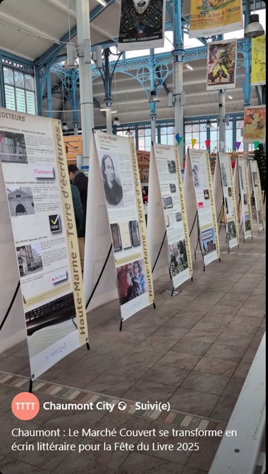 Panneaux d'écrivains célèbres de Haute-Marne