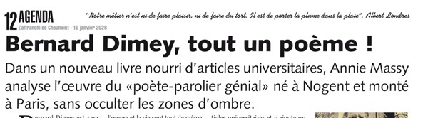 Hebdomadaire l'Affranchi de Chaumont du vendredi 16 janvier